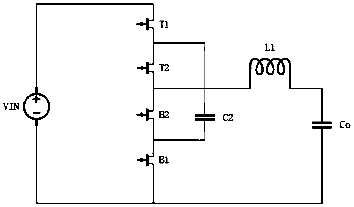 Current type control system and method for three-state step-down switching power supply