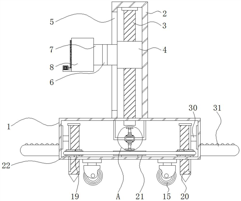 Construction illuminating device with multi-angle adjusting function and adjusting method thereof