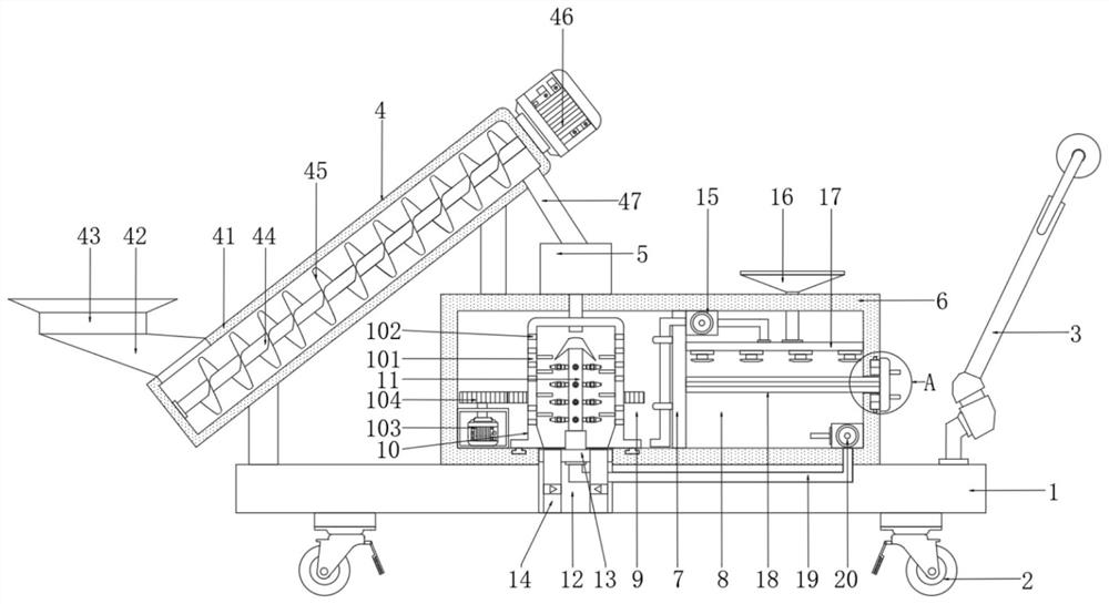 Movable soil pollution on-site remediation device and using method