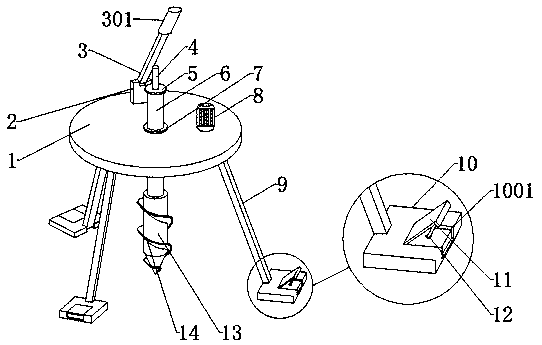 Bioscience soil sampling detection device