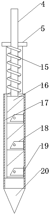 Bioscience soil sampling detection device