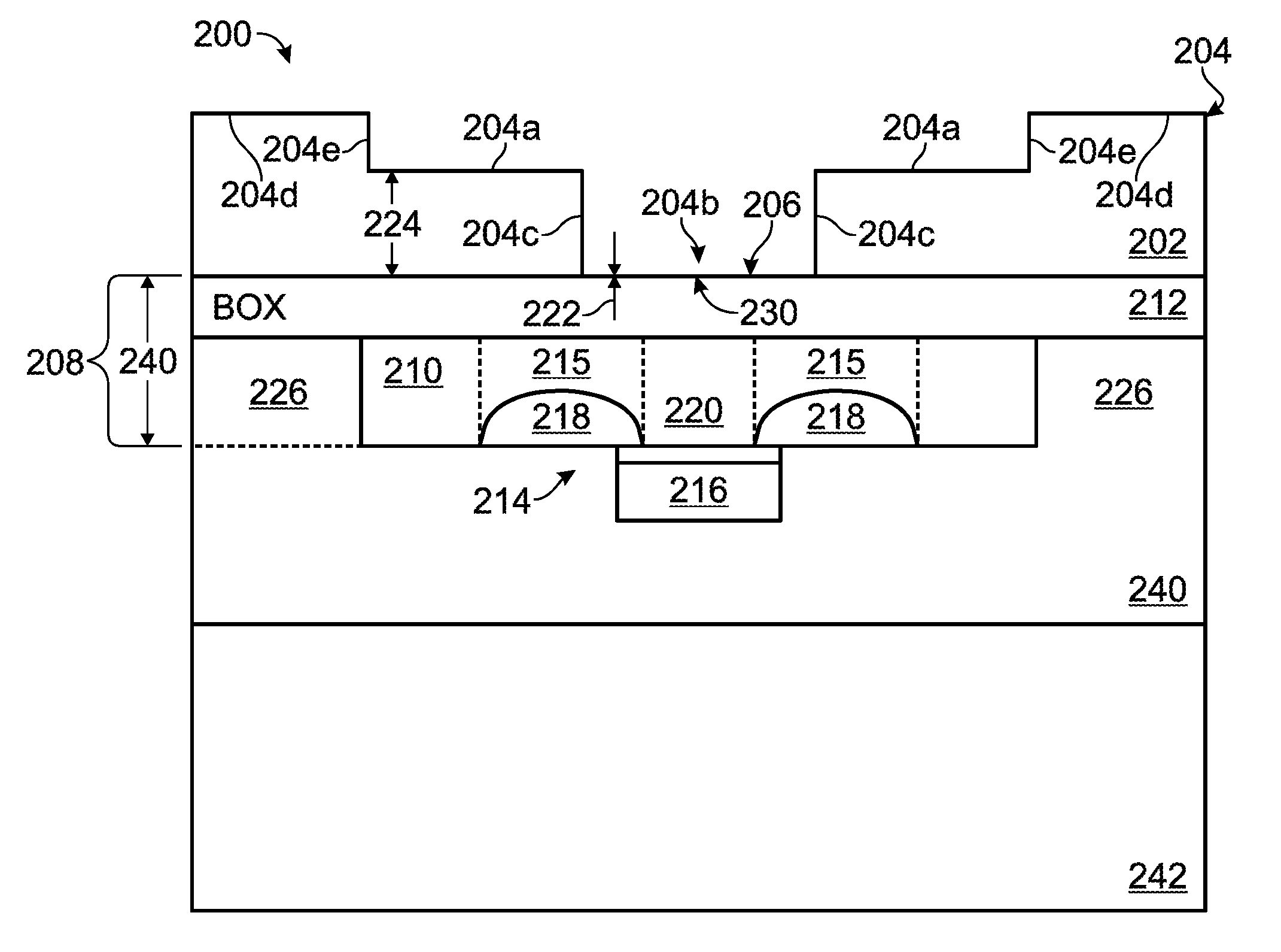 Active Device on a Cleaved Silicon Substrate