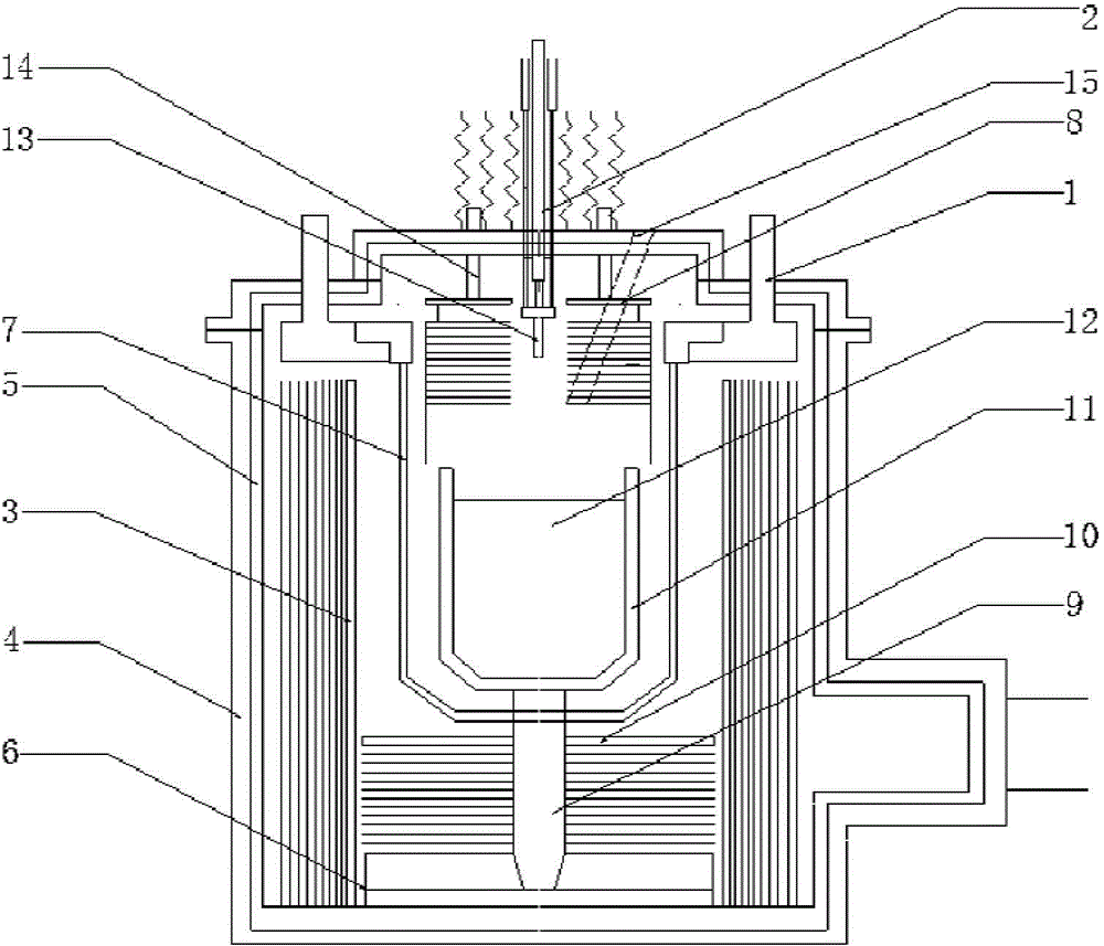 Device for growing crystals by the Tira Kyophyll method