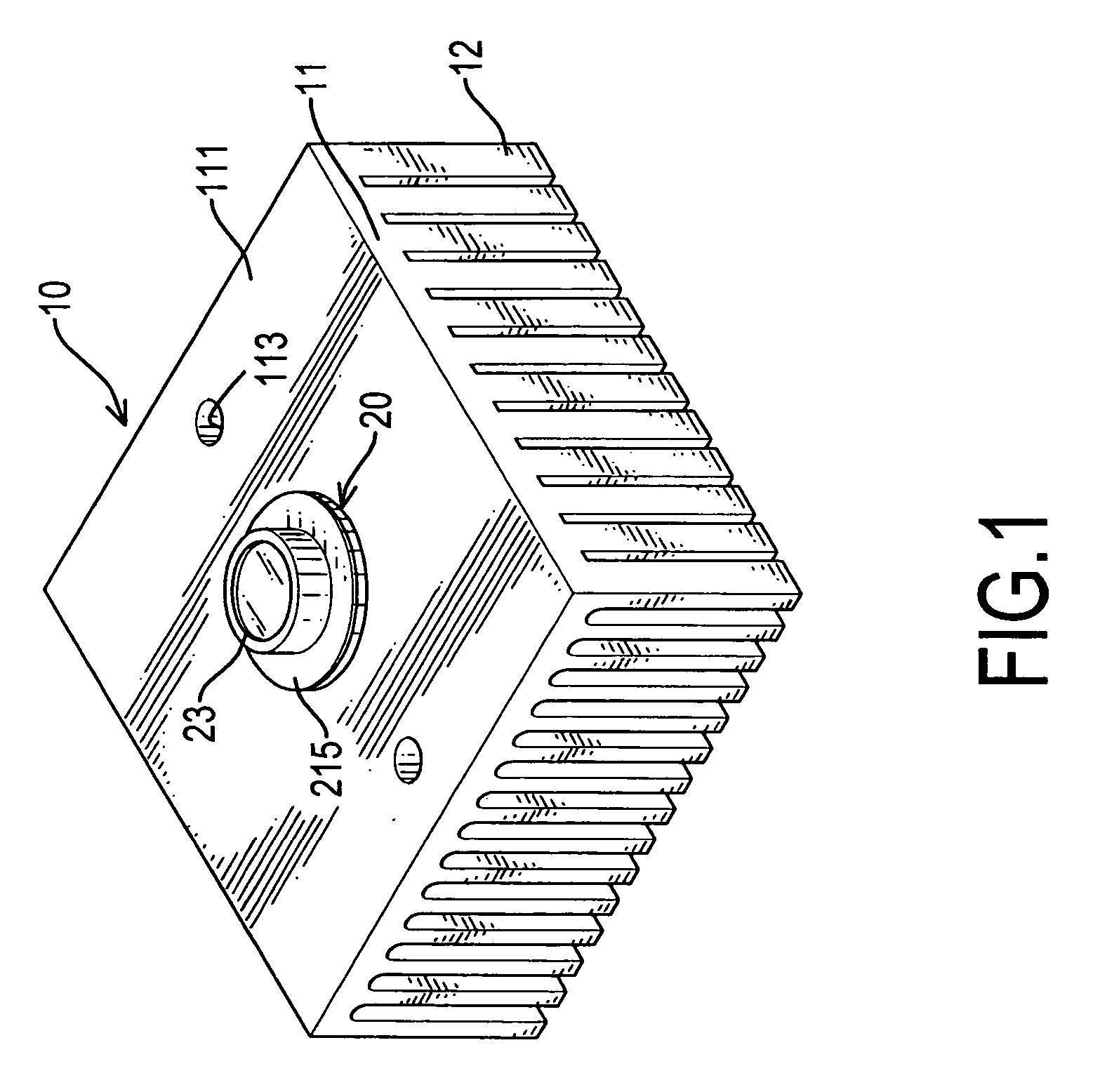 High brightness LED apparatus with an integrated heat sink