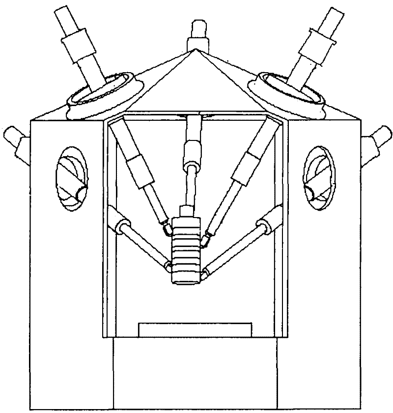 Control method for processing five-rod five-ring parallel kinematic machine tool