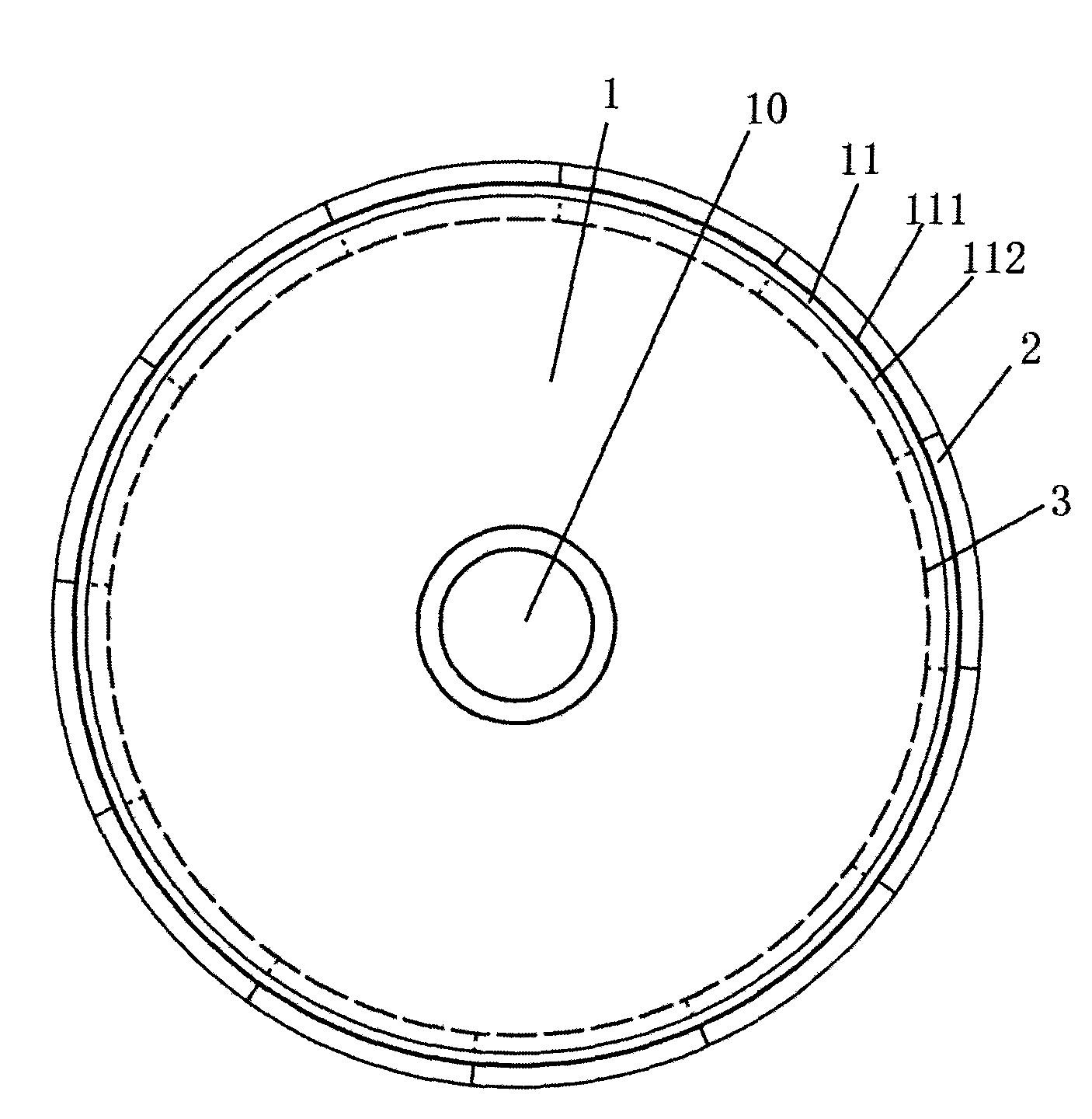 Drum device of indoor tyre testing machine