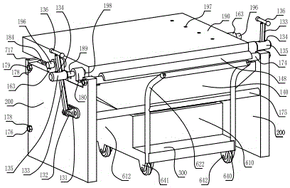 Insertion and pull locking pin, hydraulic Ti-based rotating table and natural rubber bearing clamping plate glass testing system