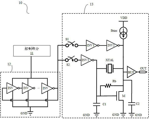 Crystal oscillation circuit capable of rapidly starting oscillation and oscillation starting method