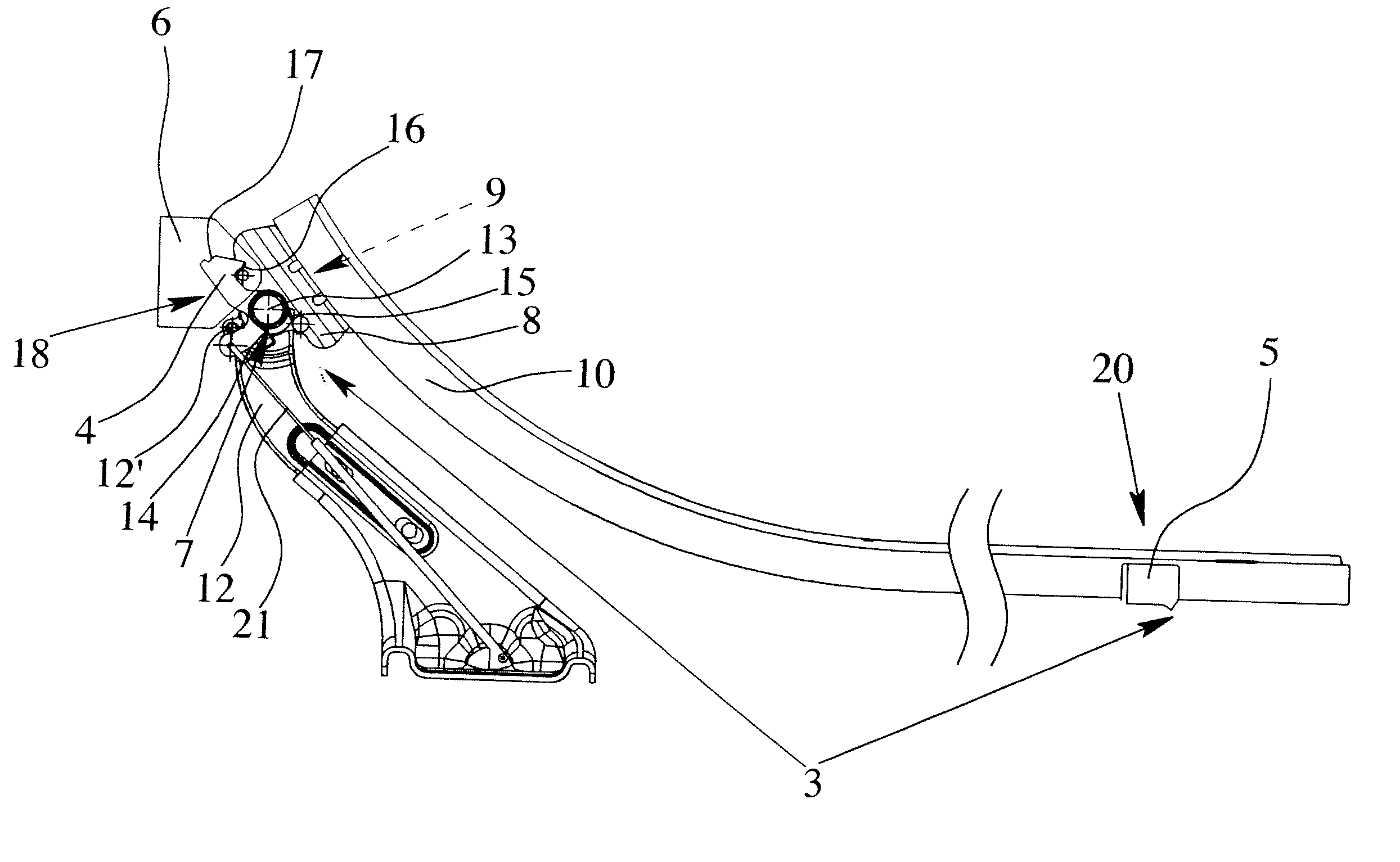 Sliding door arrangement for a motor vehicle