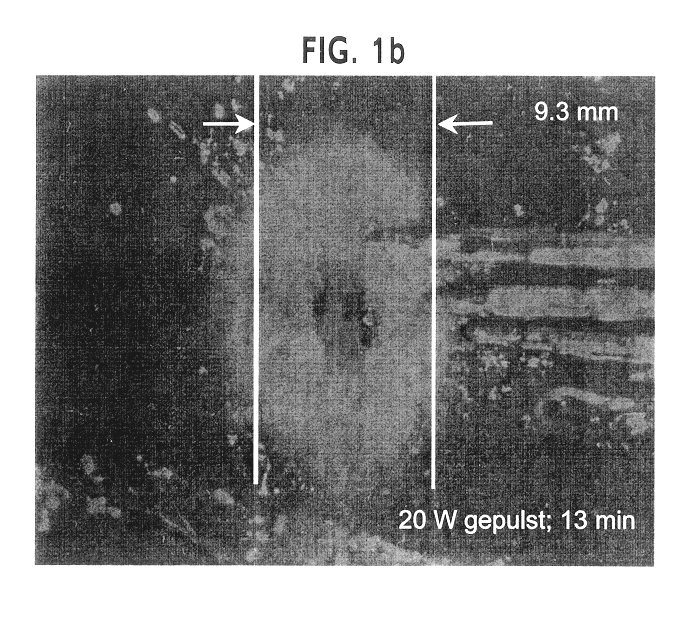 Method and device for controlling a targeted thermal deposition into a material