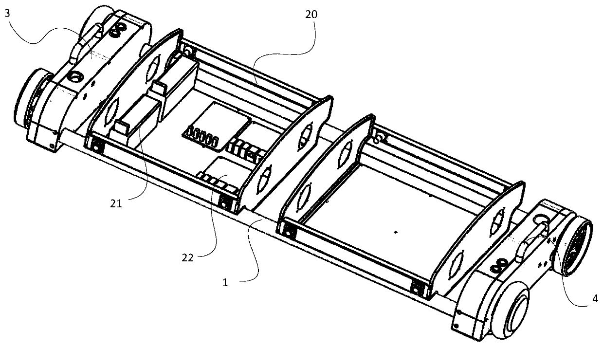 Advancing mechanism of tunnel track detection robot