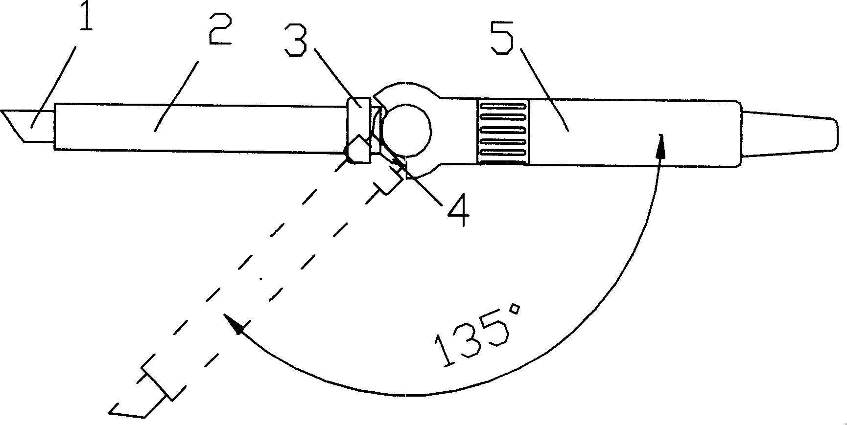 Variable angle electric iron