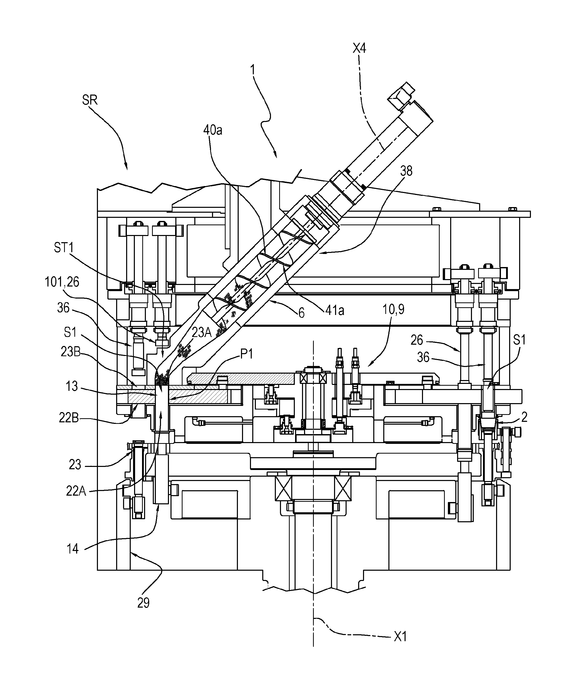 Unit and method for filling containers forming single-use capsules for extraction or infusion beverages