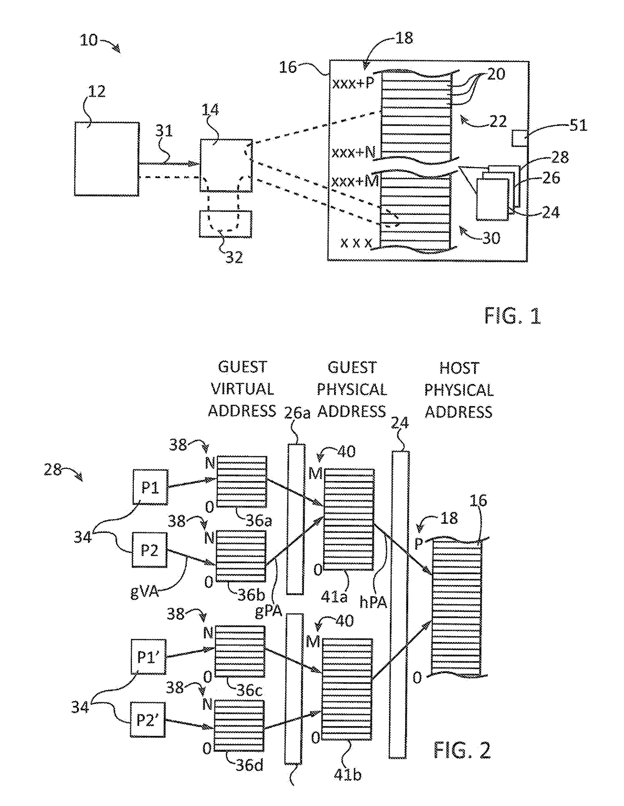 Efficient memory management system for computers supporting virtual machines