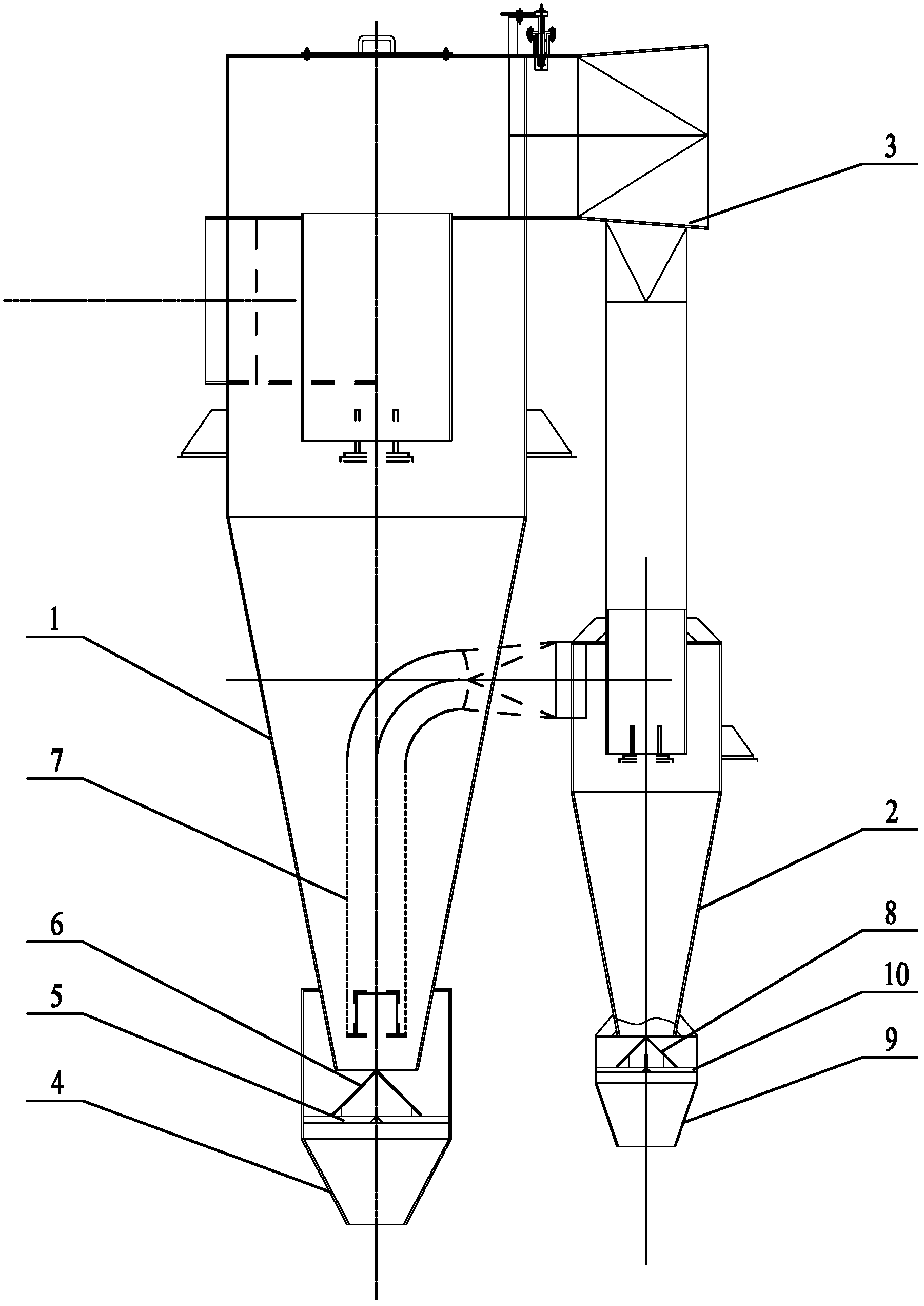 High-efficiency dust collection cyclone separator group