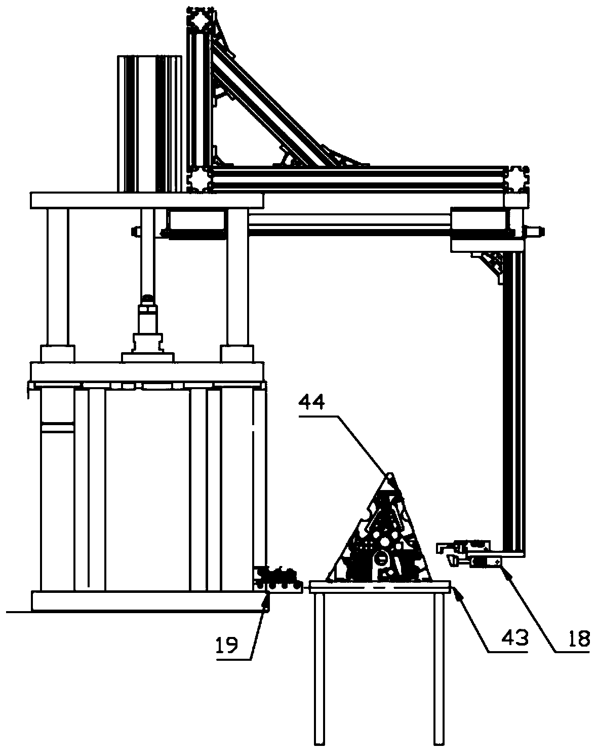 A car cylinder head feeding and reclaiming device