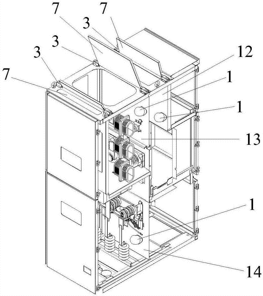 Arc light protection type automatic pressure relief device