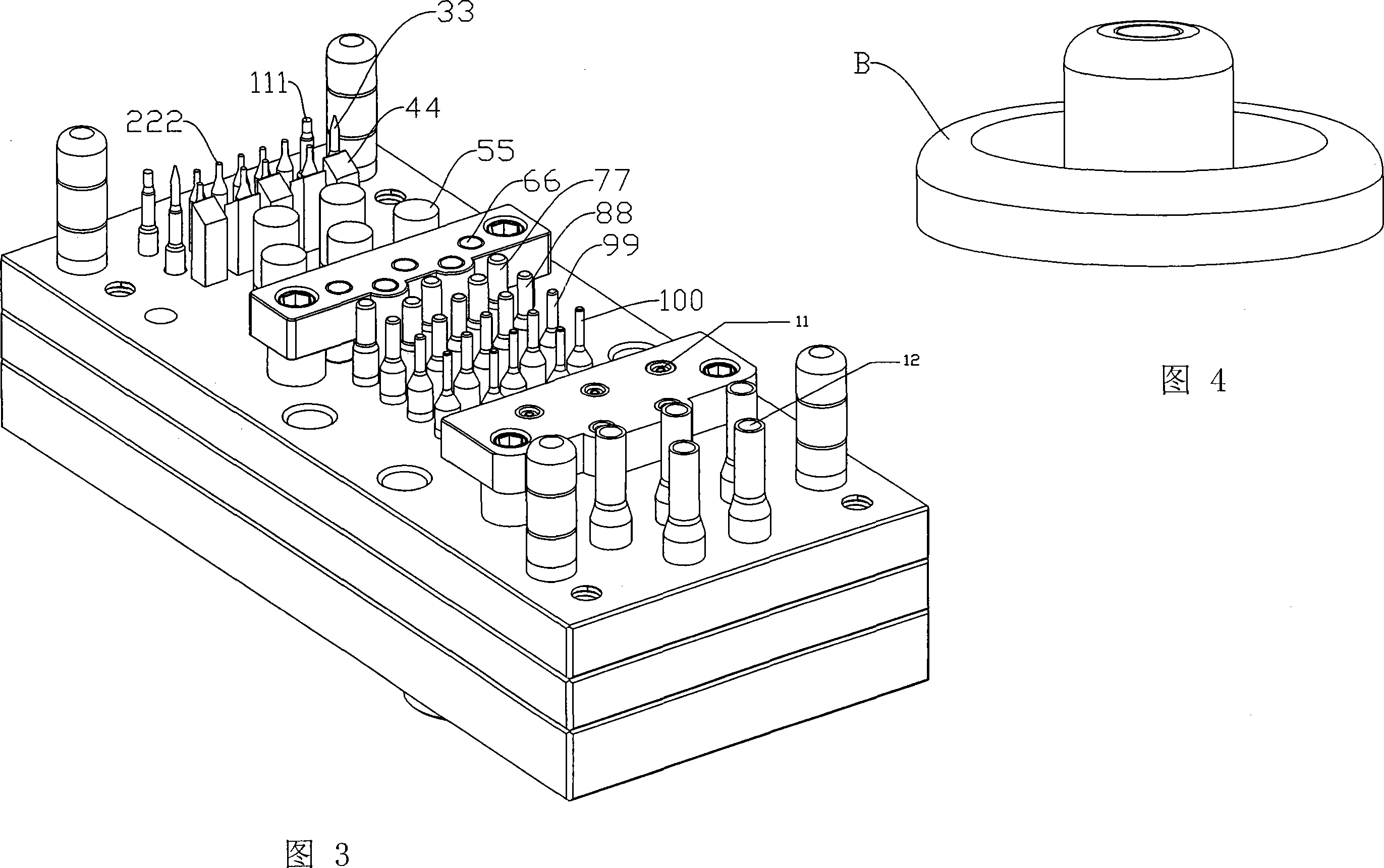 Technique method using metal sheet material to draft connecting component like buckles