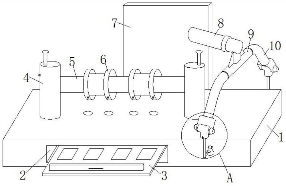 An automatic gluing device for accounting documents