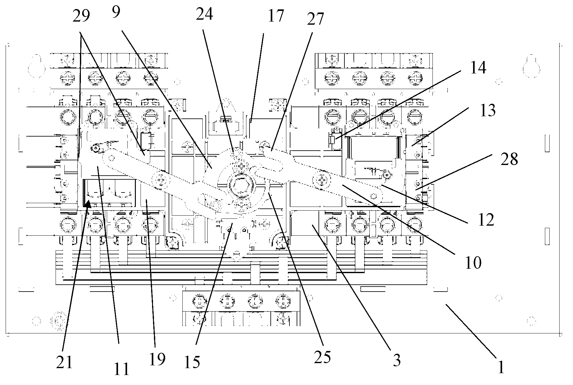 Automatic change-over switching device