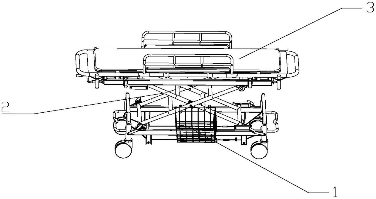 Transfer bed with synchronous locking device for medical use