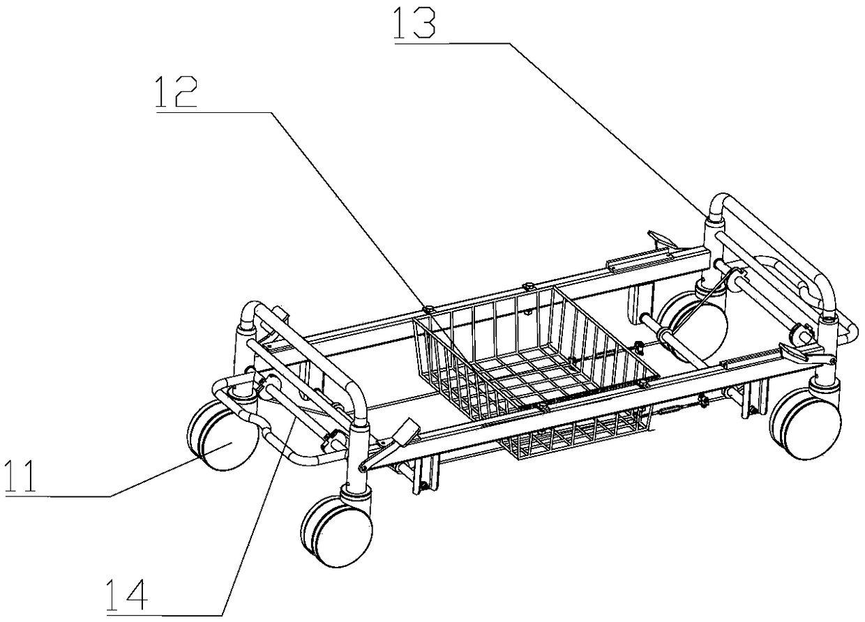 Transfer bed with synchronous locking device for medical use