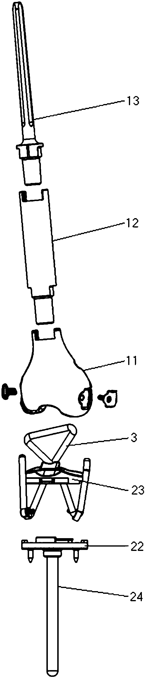 Bionic tumor type knee joint prosthesis