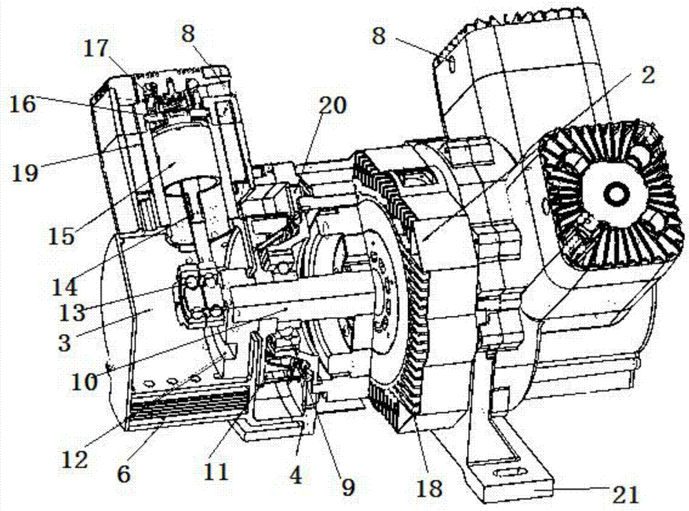 Inner suction oilless piston brake air pump