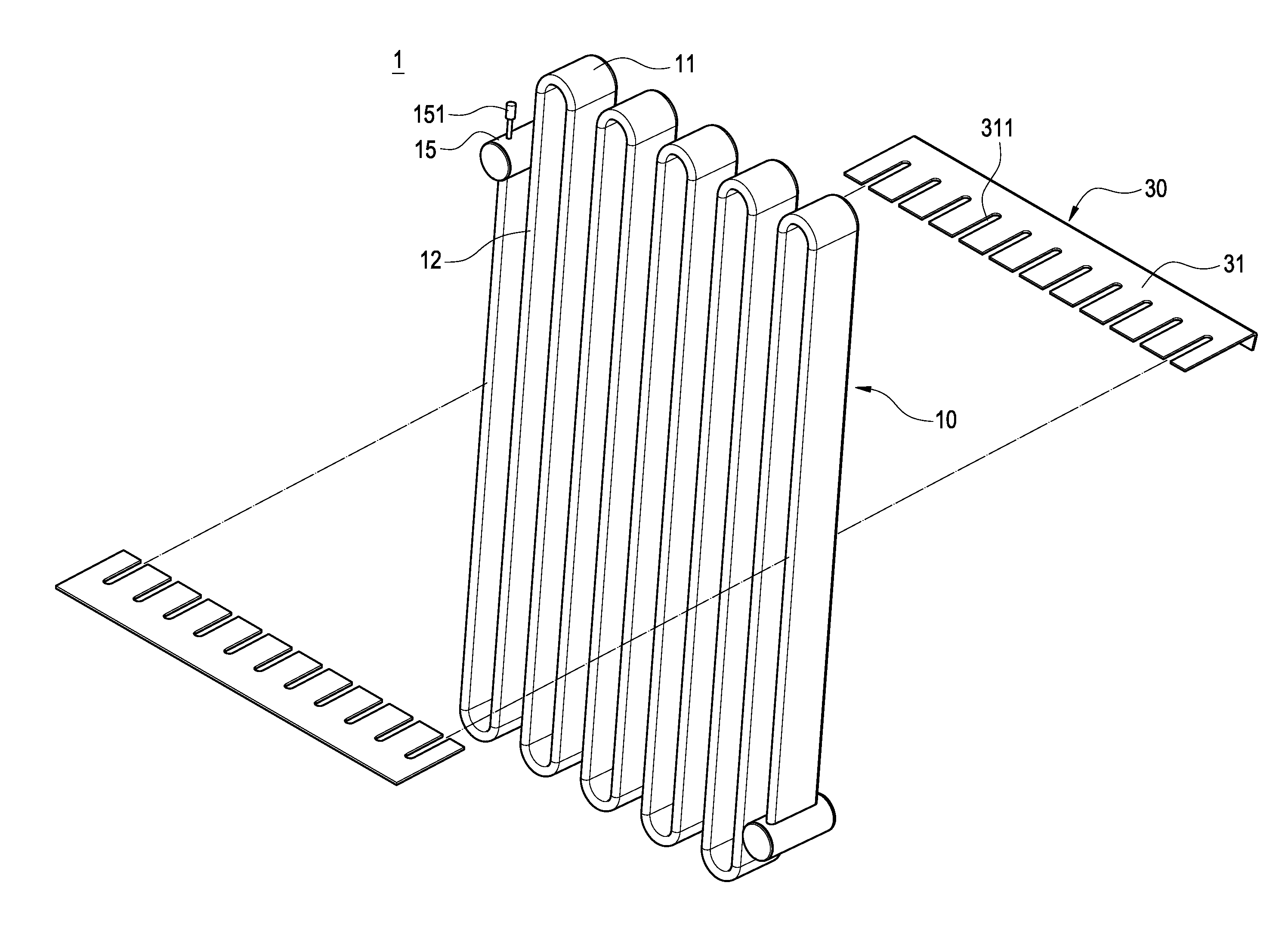 Multi-channel flat-tube serpentine heat exchanger and heat exchange apparatus