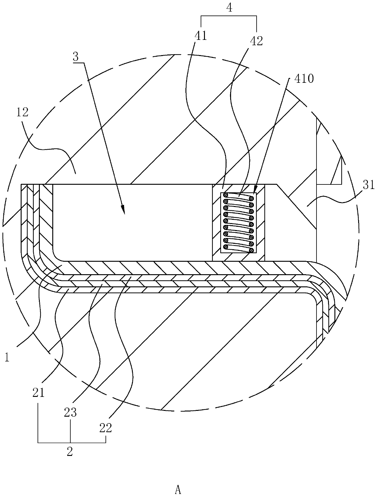 Waterproof roll mounting structure and waterproof roll mounting method