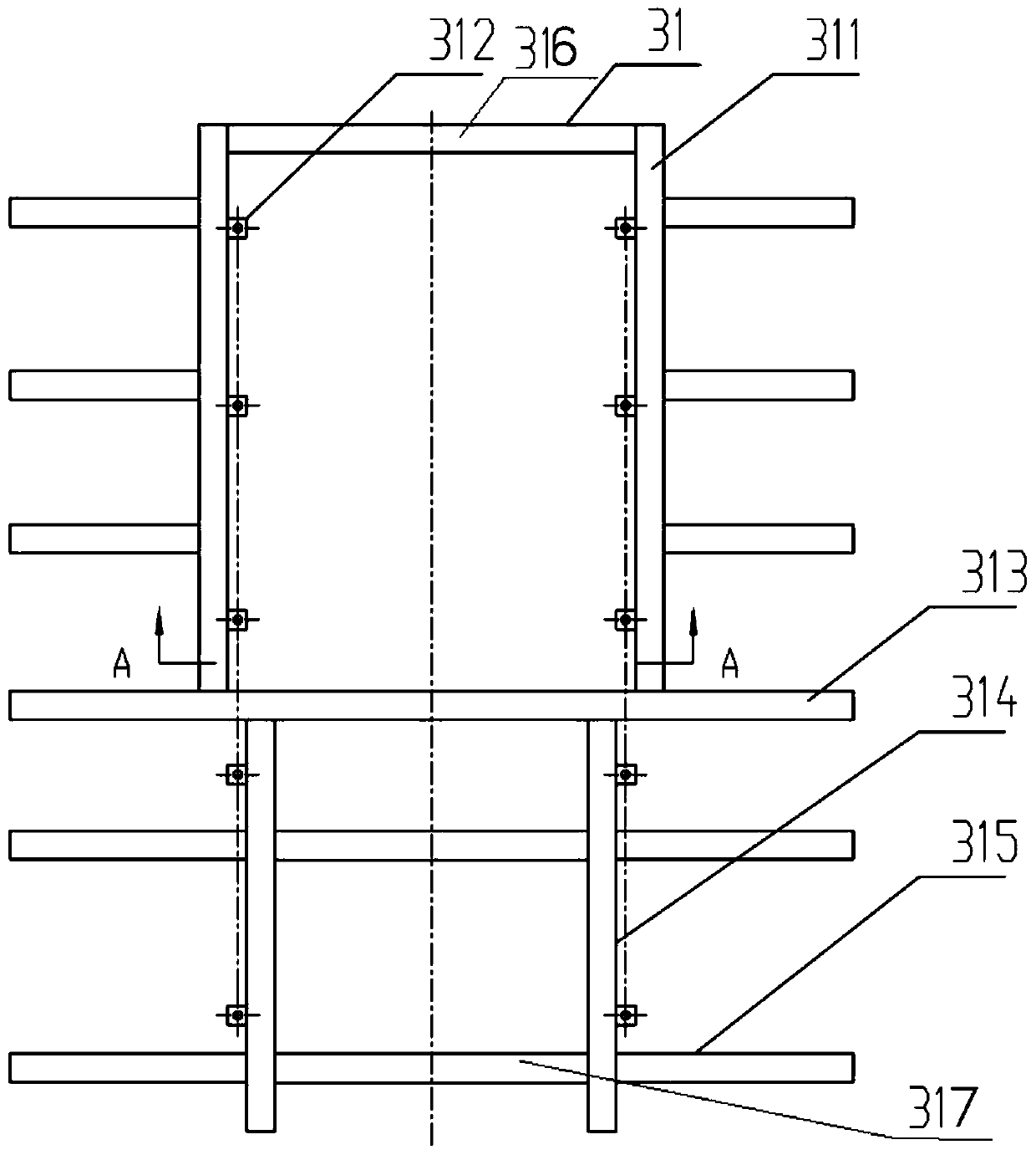 Auxiliary frame of special electric vehicle