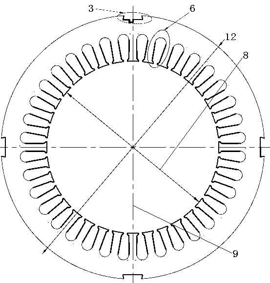 Ultra-high-efficiency 2200-watt six-pole three-phase asynchronous motor