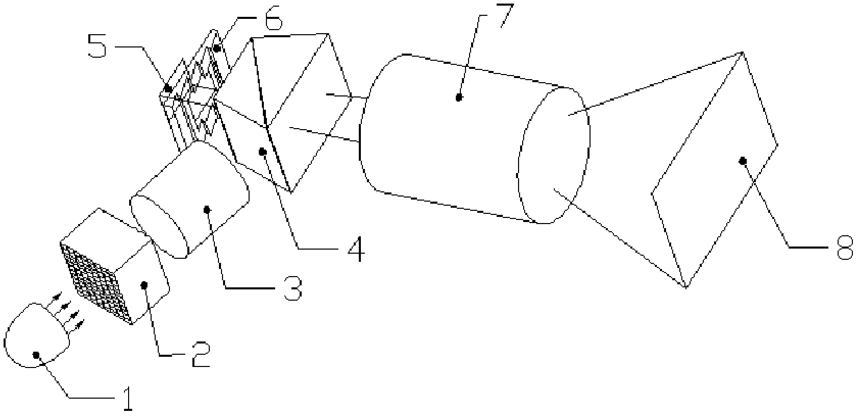 Optical projection system for improving stray light near projection picture