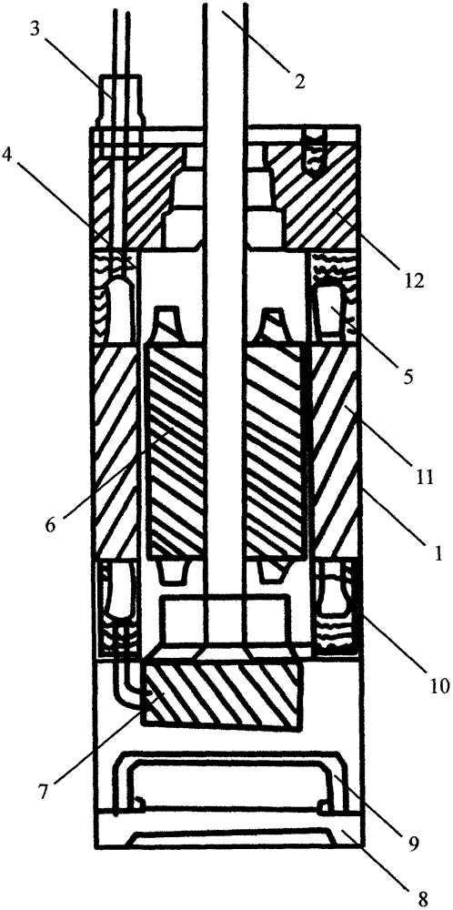 Waterproof motor on submersible pump