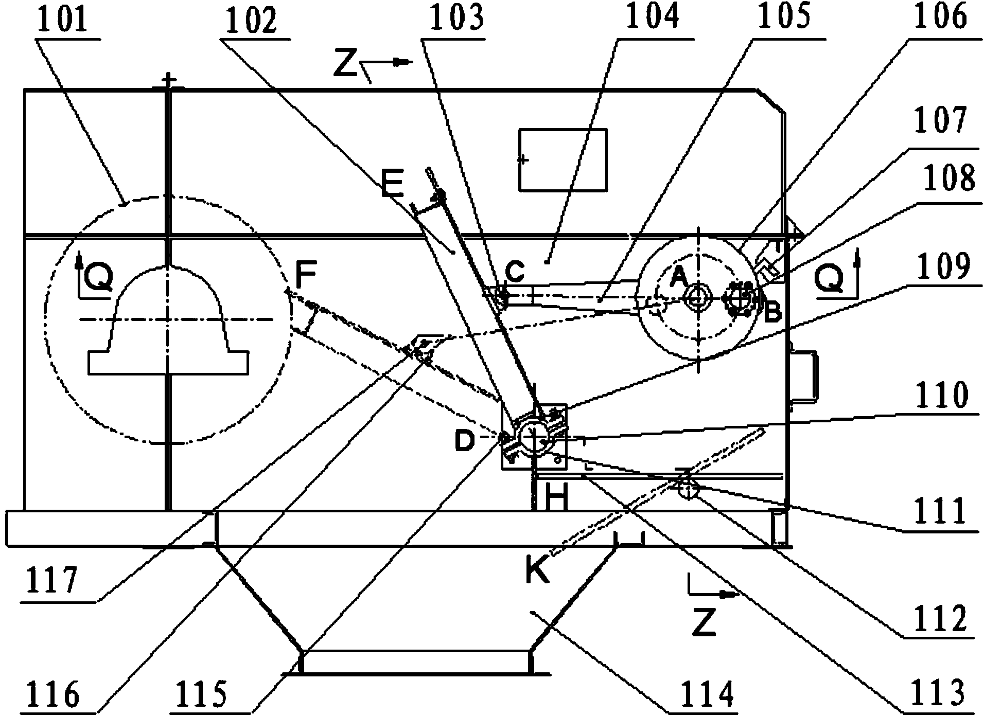 Transmission mechanism of non-magnetic metal automatic separator