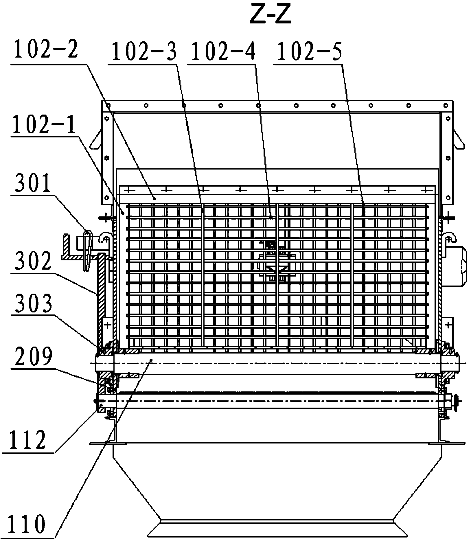 Transmission mechanism of non-magnetic metal automatic separator