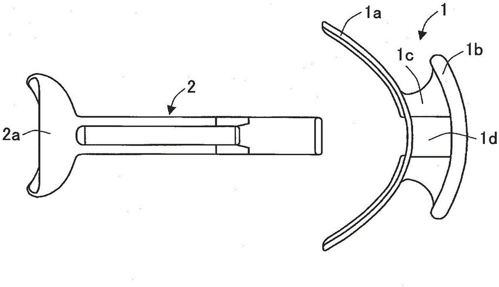 Tool for obtaining dental occlusion in patient with edentulous jaw