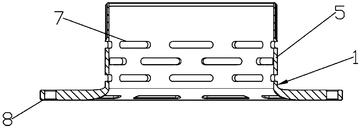 Flexible gear with destressing holes and preparation technology thereof