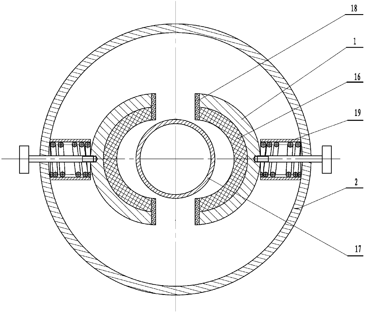 Rotary drilled hole sealing device for air drilling