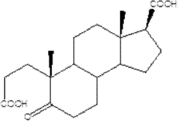 Synthetic method of A-nor-3,5-cracking-androstane-5-ketone-3,17 beta-diacid