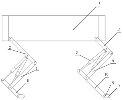 Cat-like structure lunar lander based on variable stiffness buffer and landing method of cat-like structure lunar lander