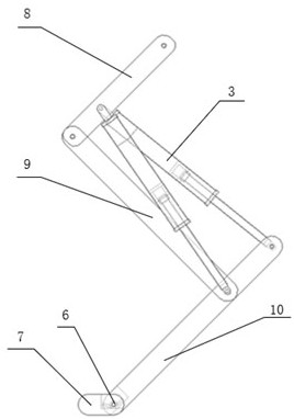 Cat-like structure lunar lander based on variable stiffness buffer and landing method of cat-like structure lunar lander