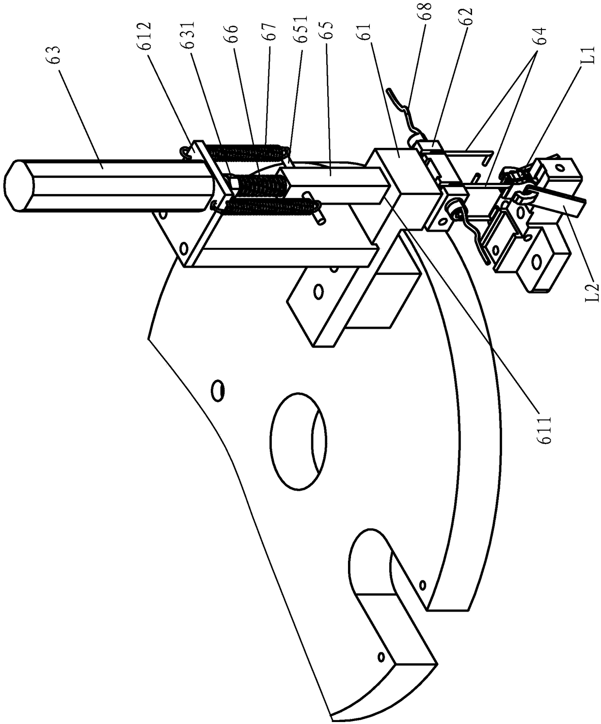 A device for detecting the presence or absence of double elephant trunk pull pieces