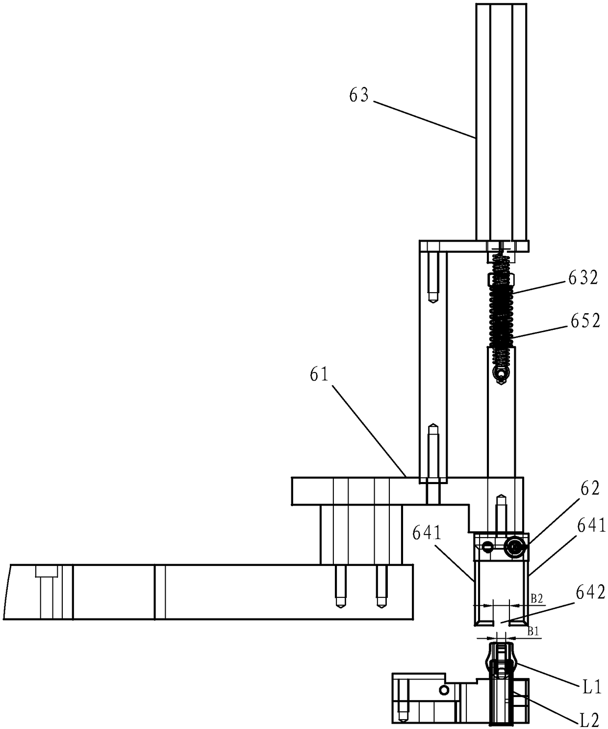 A device for detecting the presence or absence of double elephant trunk pull pieces