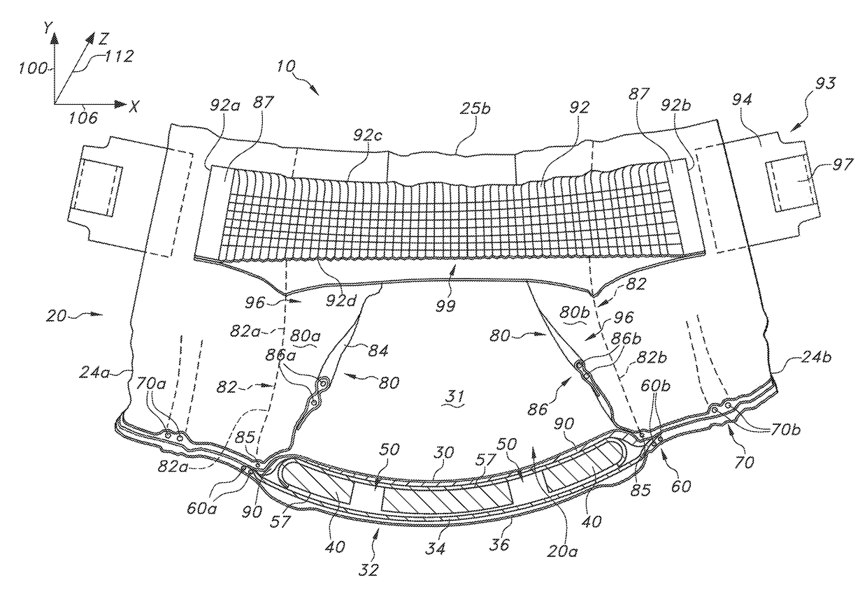 Absorbent article with channels