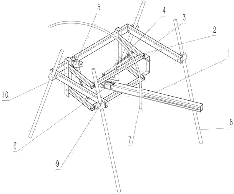 A multi-degree-of-freedom knife-moving device for high-pressure water jet