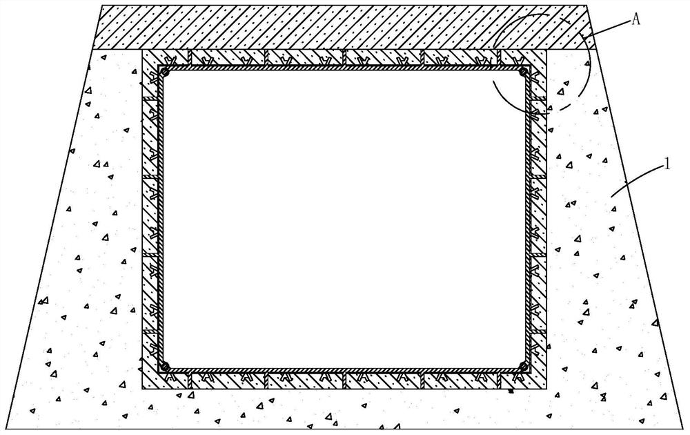 Large-section concealed culvert repairing method