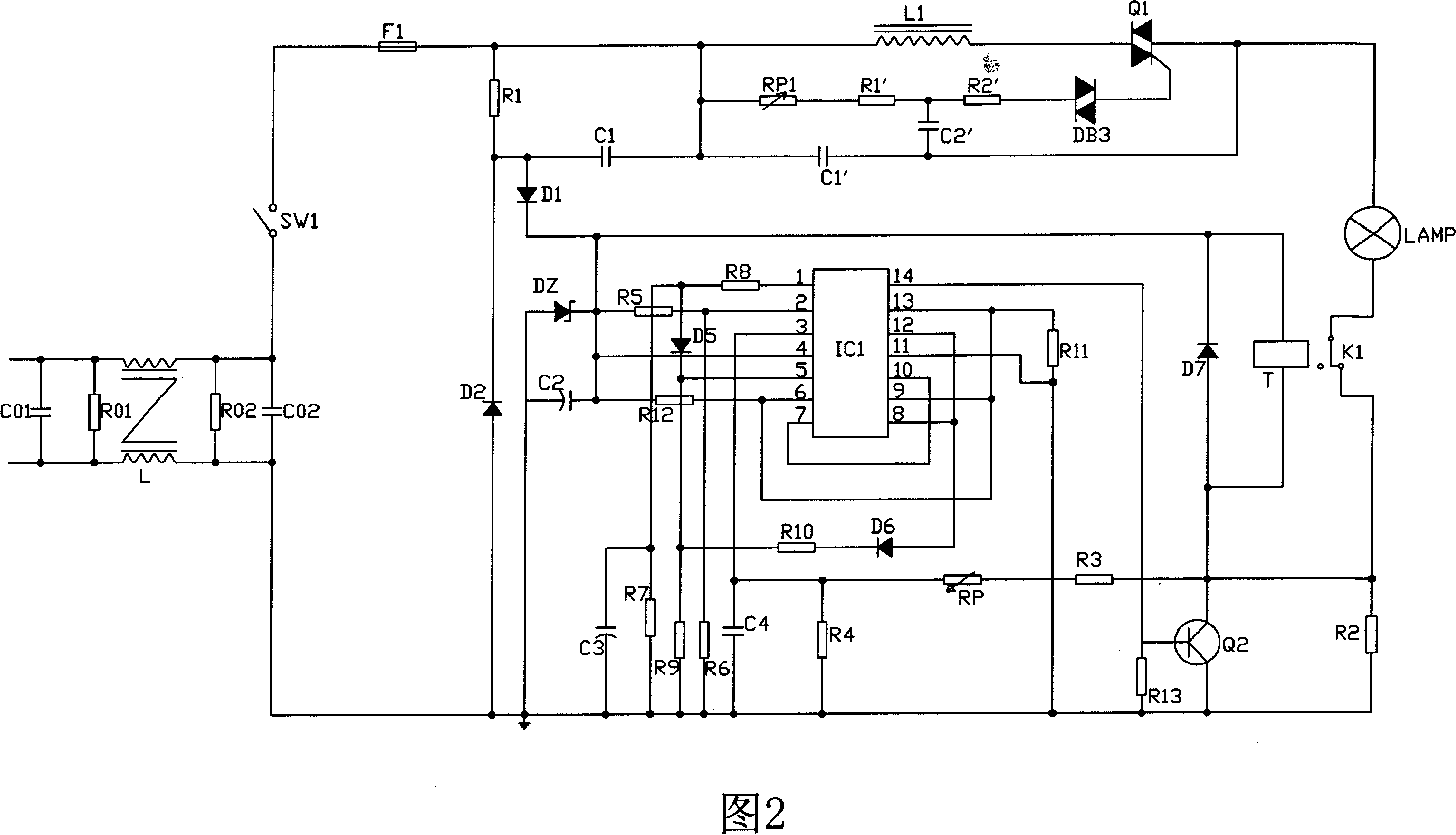 Light regulation overload protective controller