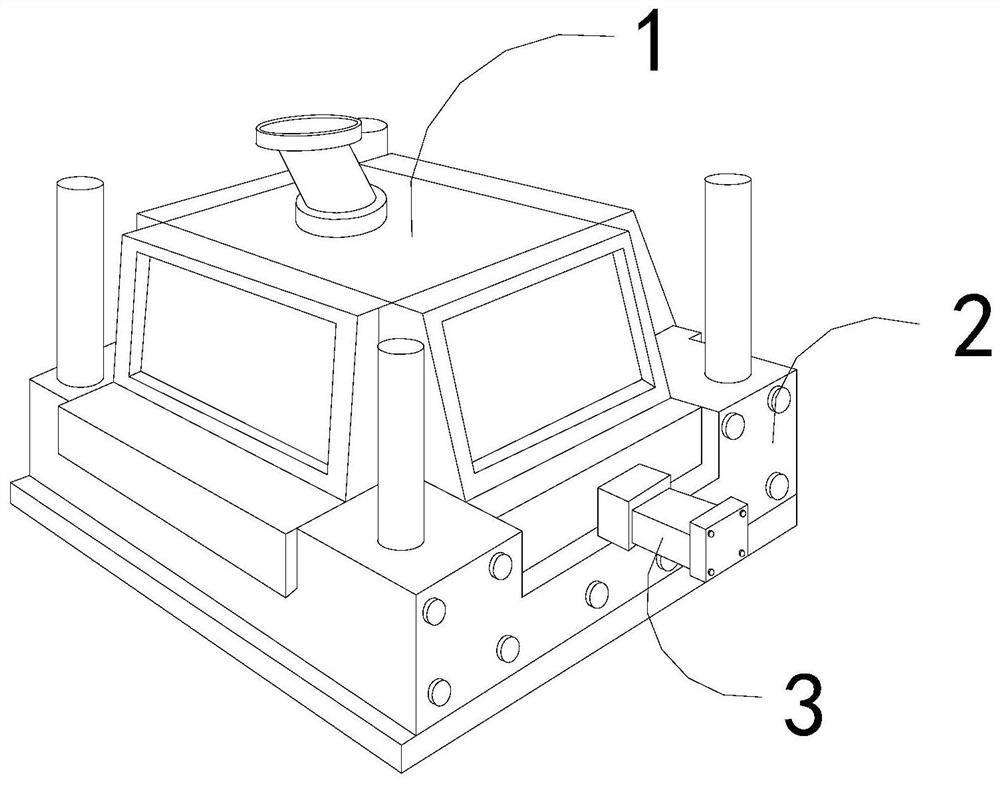 Inclined guide groove side core-pulling mold