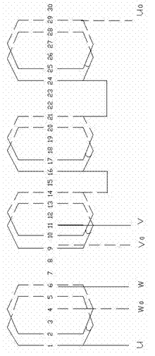 Fractional slot single and double-layer lap winding for servo permanent magnet synchronous motor